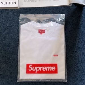 (SZ. S) SUPREME EMBROIDERED BOX LOGO TEE